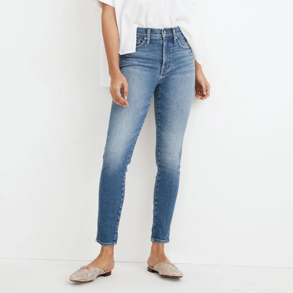 Madewell Womens Size 31 10" High‎ Rise Skinny Crop Jeans Classic Denim Chic
